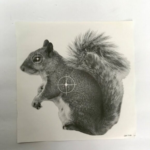 Vintage Squirrel Shooting Targets Pack of 25 NOS & SEALED! CBF-T100 Paper Black - Picture 2 of 7